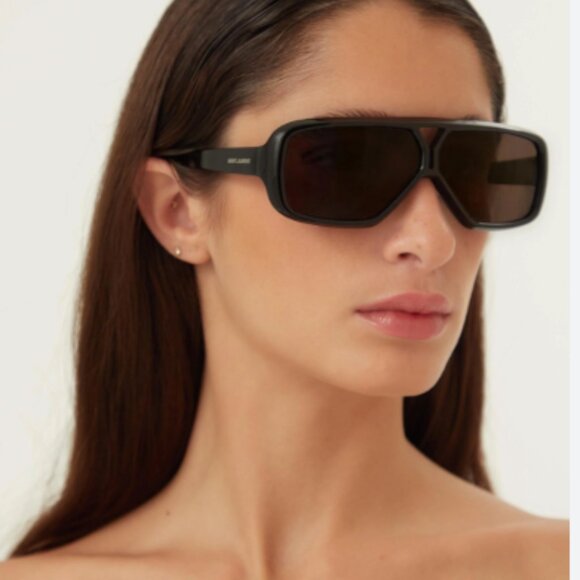 NEW SAINT LAURENT SL 569Y 001 BLACK WOMEN SUNGLASSES SAINT LAURENT SL569Y 001 - Picture 1 of 11